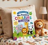 Cahier de coloriage – Mes premières couleurs : les animaux (–24 mois)