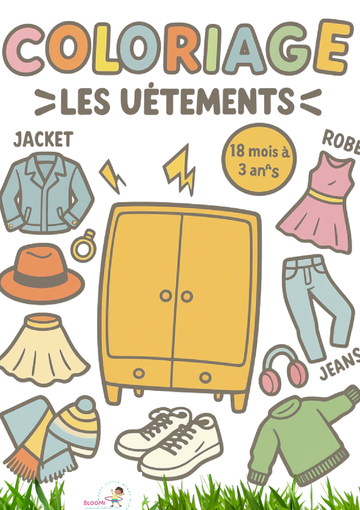 Cahier de coloriage – Les vêtements (–24 mois)