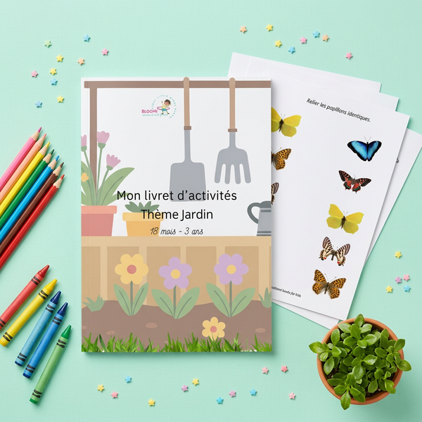 Livret d'activités – Thème Jardin (18 mois – 3 ans)