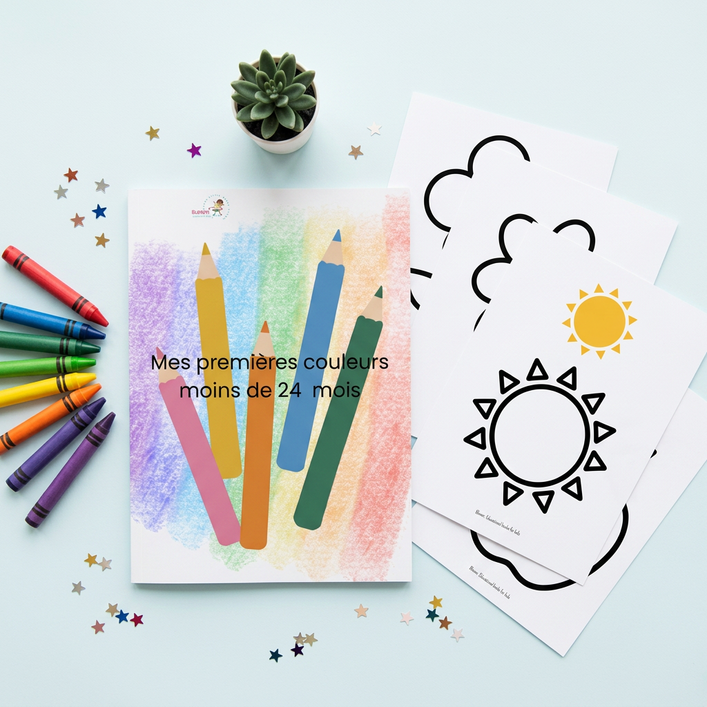 Cahier de coloriage – Mes premières couleurs (–24 mois)