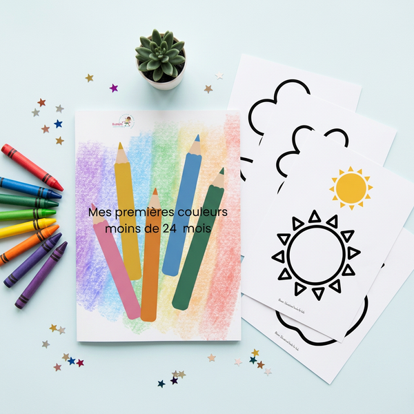 Cahier de coloriage – Mes premières couleurs (–24 mois)